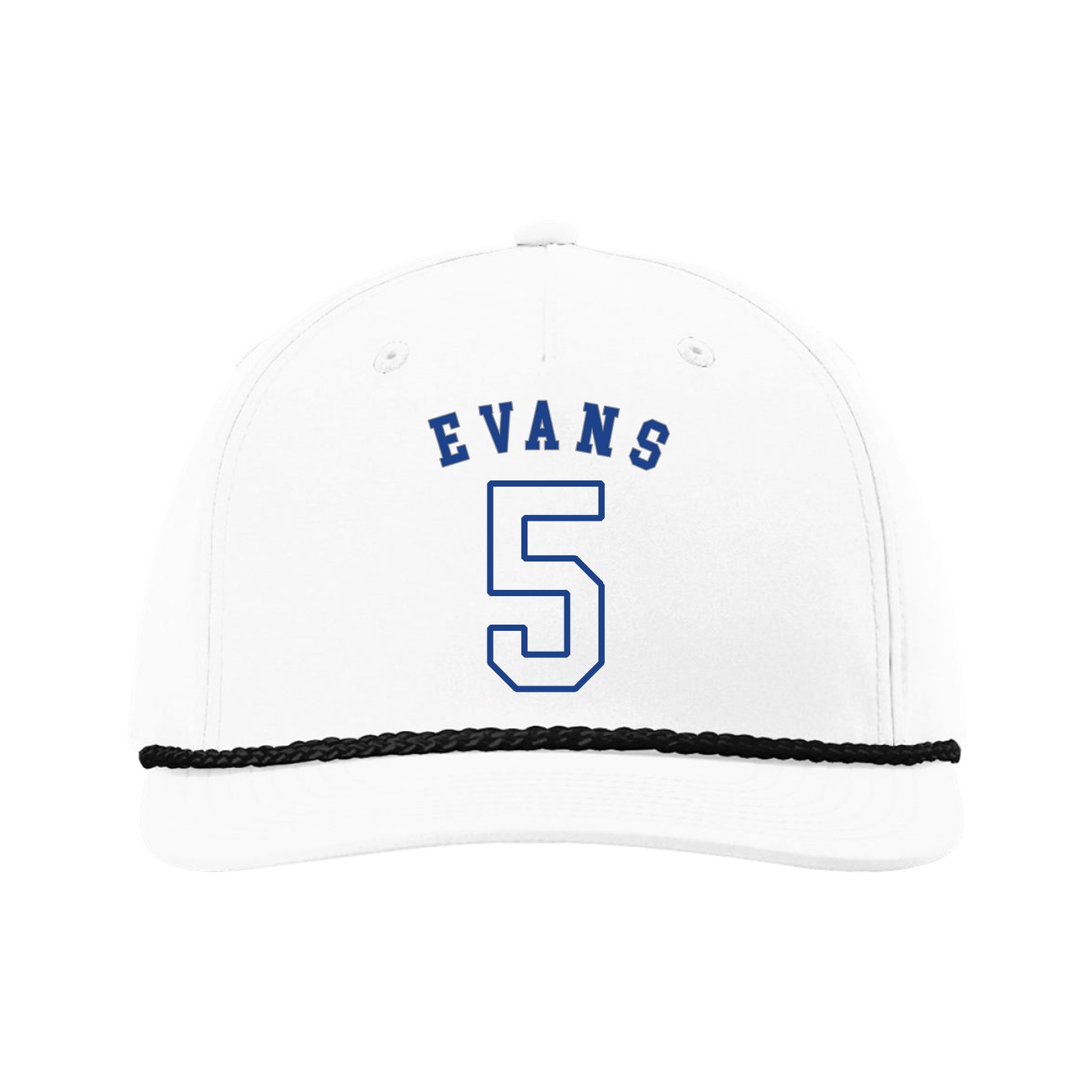 Five-Panel Classic Rope Cap — Shirsey Arch in White