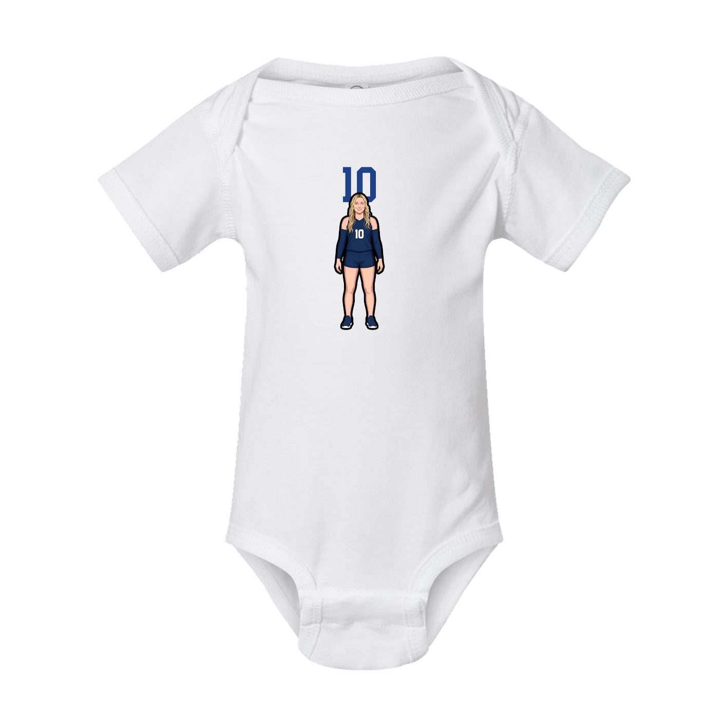Baby Onesie — Number Top in White