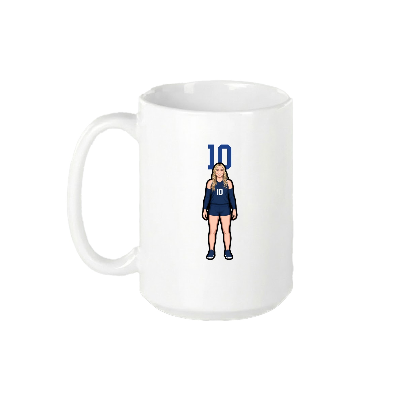 15oz Coffee Mug — Number Top in White