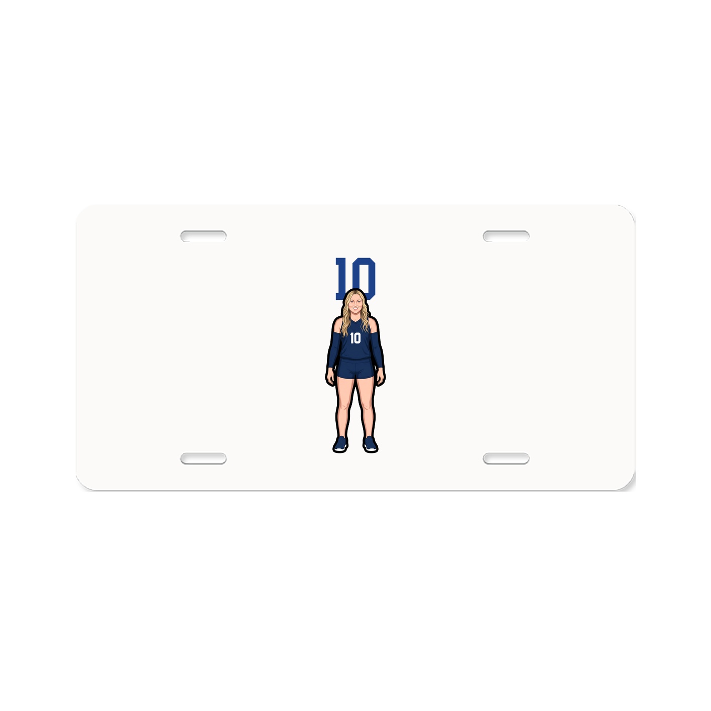 License Plate — Number Top in Classic