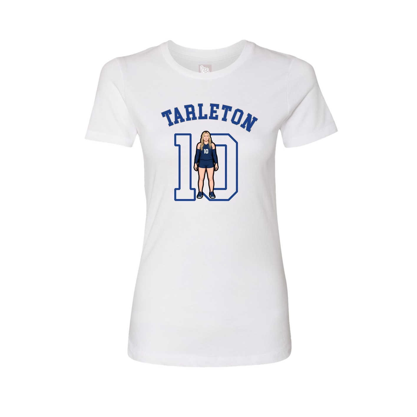 Fitted Women's Tee — Shirsey Arch in White