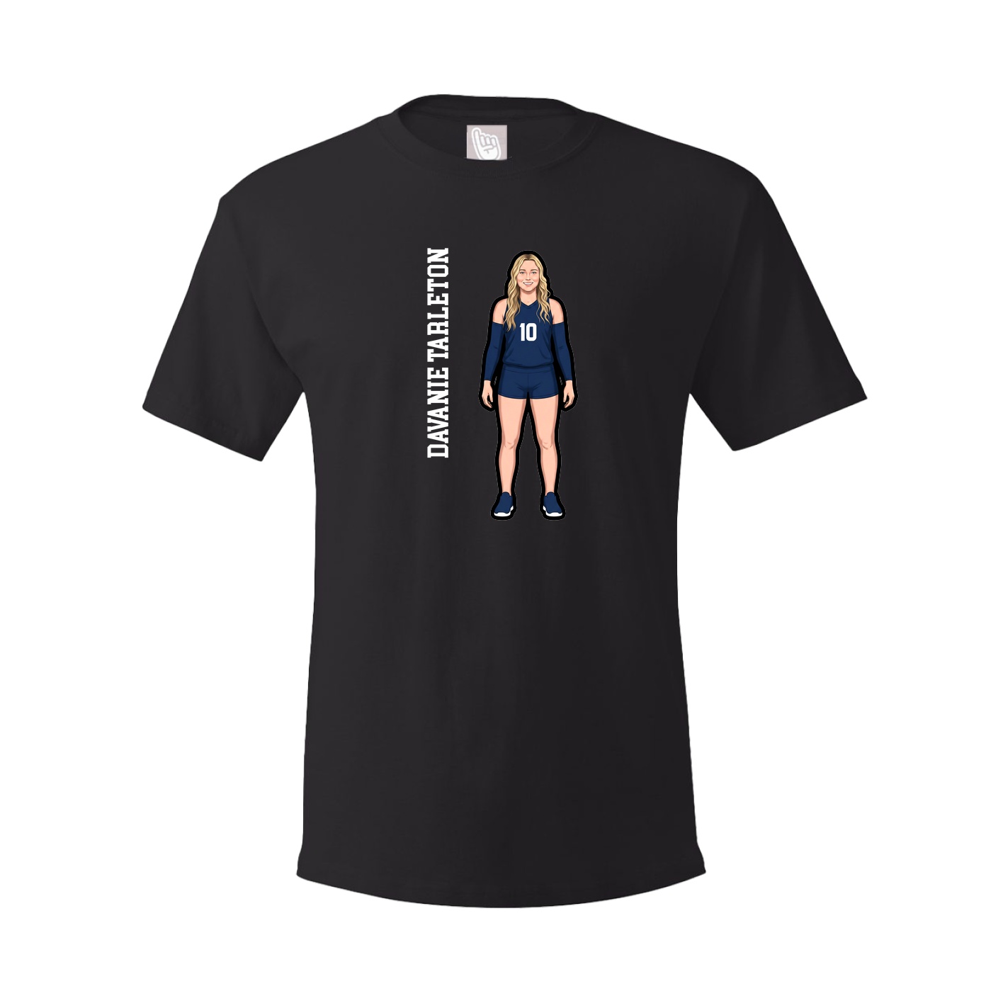 Tee — Name Vertical in Black
