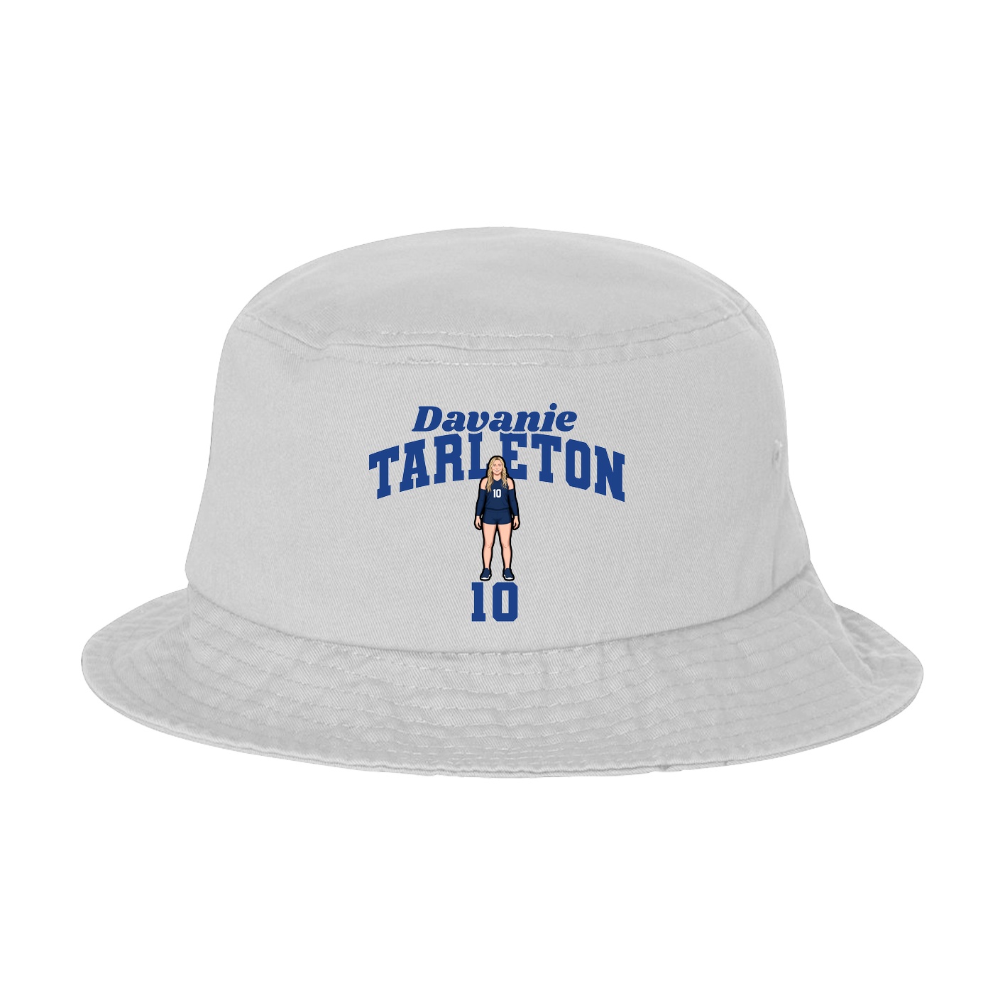 Bucket Cap — Signature Arch in White