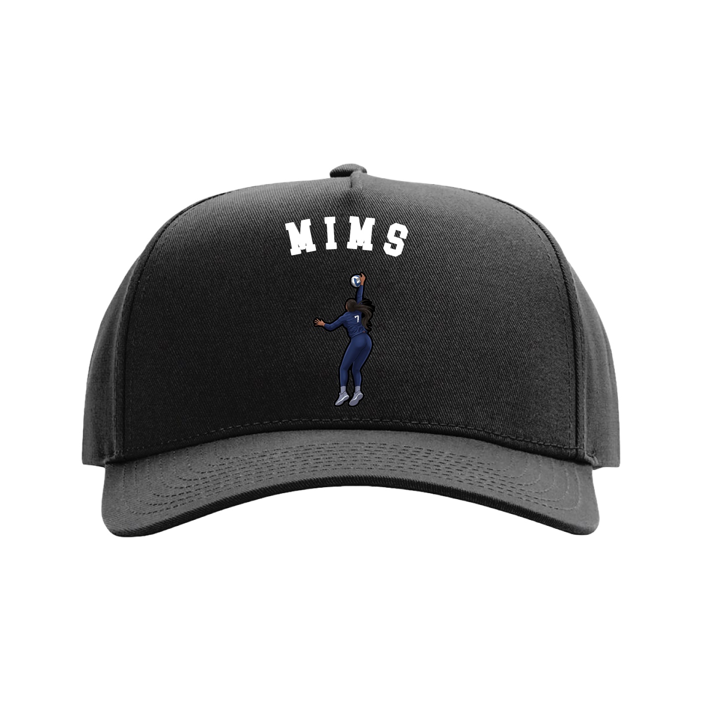 Full Fabric Five-Panel Champ Cap — Shirsey Arch in Black
