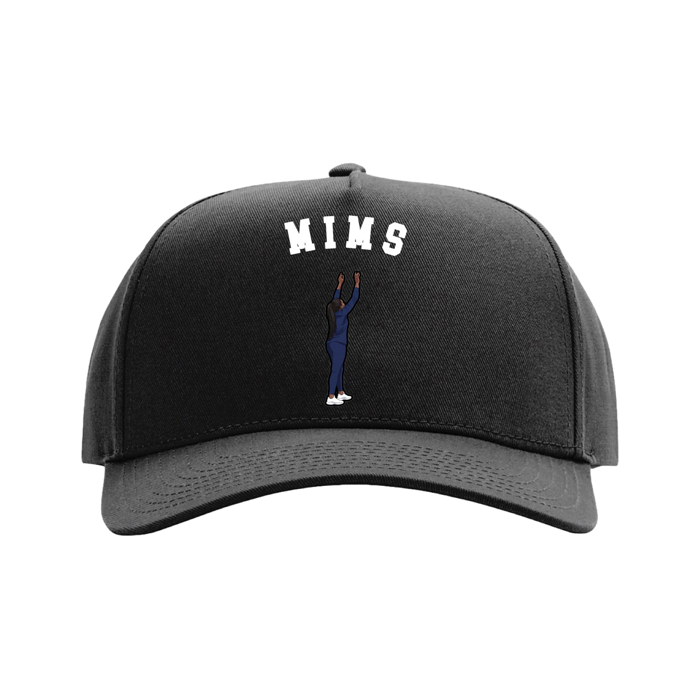 Full Fabric Five-Panel Champ Cap — Shirsey Arch in Black