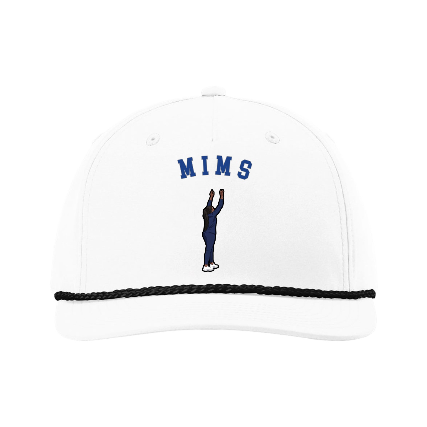 Five-Panel Classic Rope Cap — Shirsey Arch in White