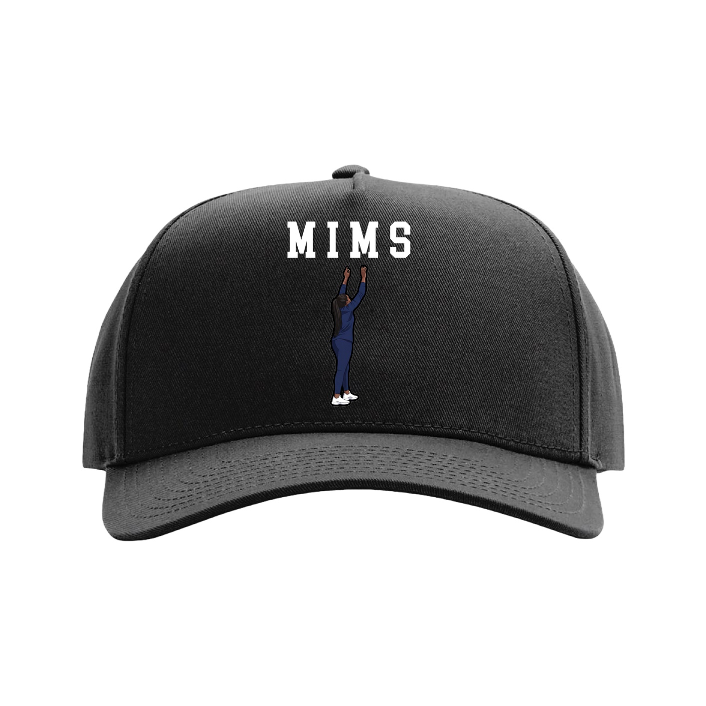 Full Fabric Five-Panel Champ Cap — Shirsey in Black