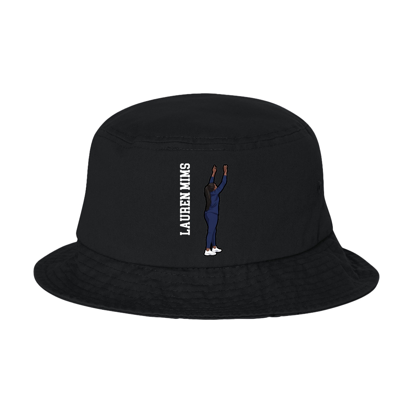 Bucket Cap — Name Vertical in Black