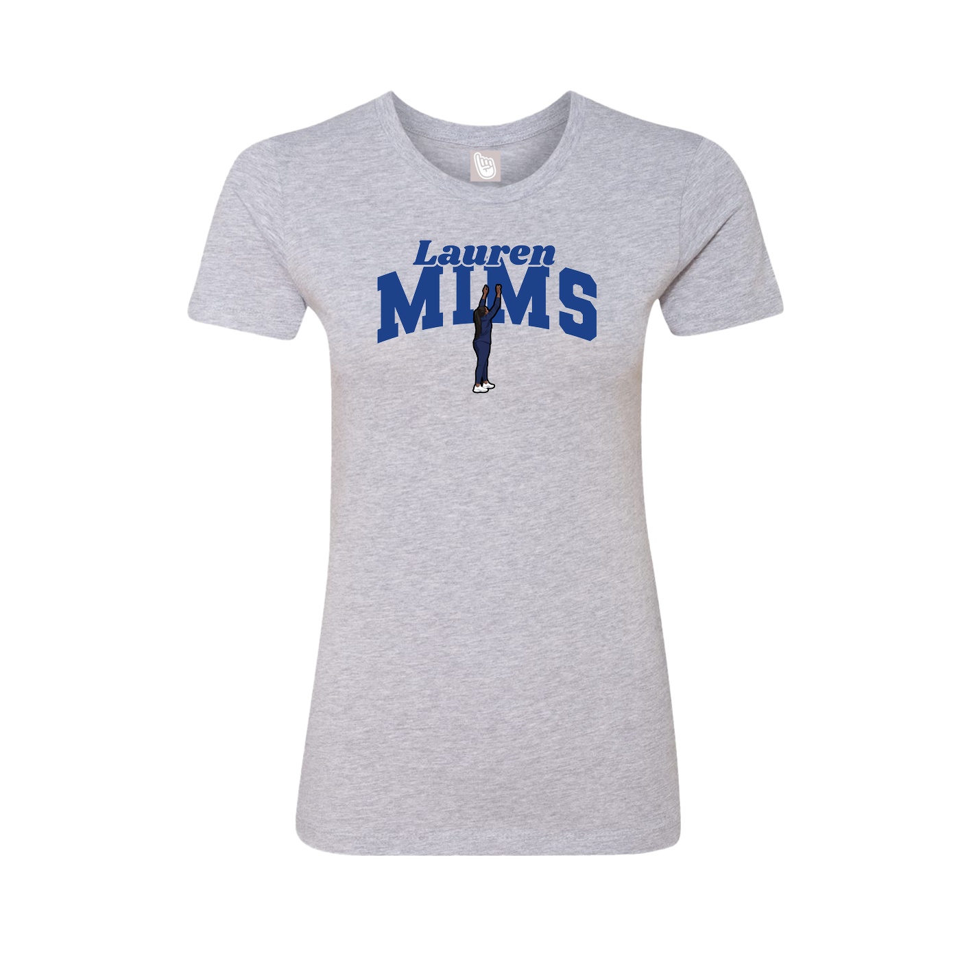 Fitted Women's Tee — Signature Arch in Grey
