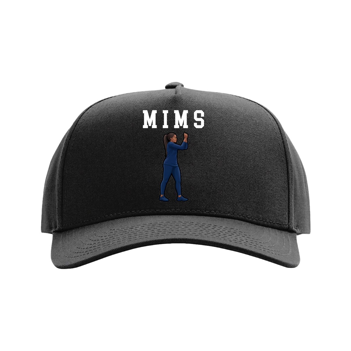 Full Fabric Five-Panel Champ Cap — Shirsey in Black