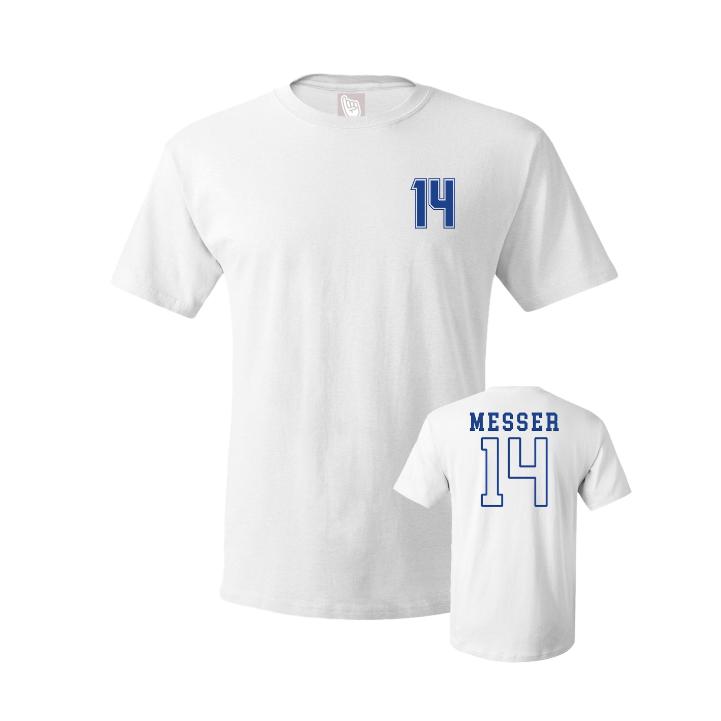 Youth Tee — Chest Back in White
