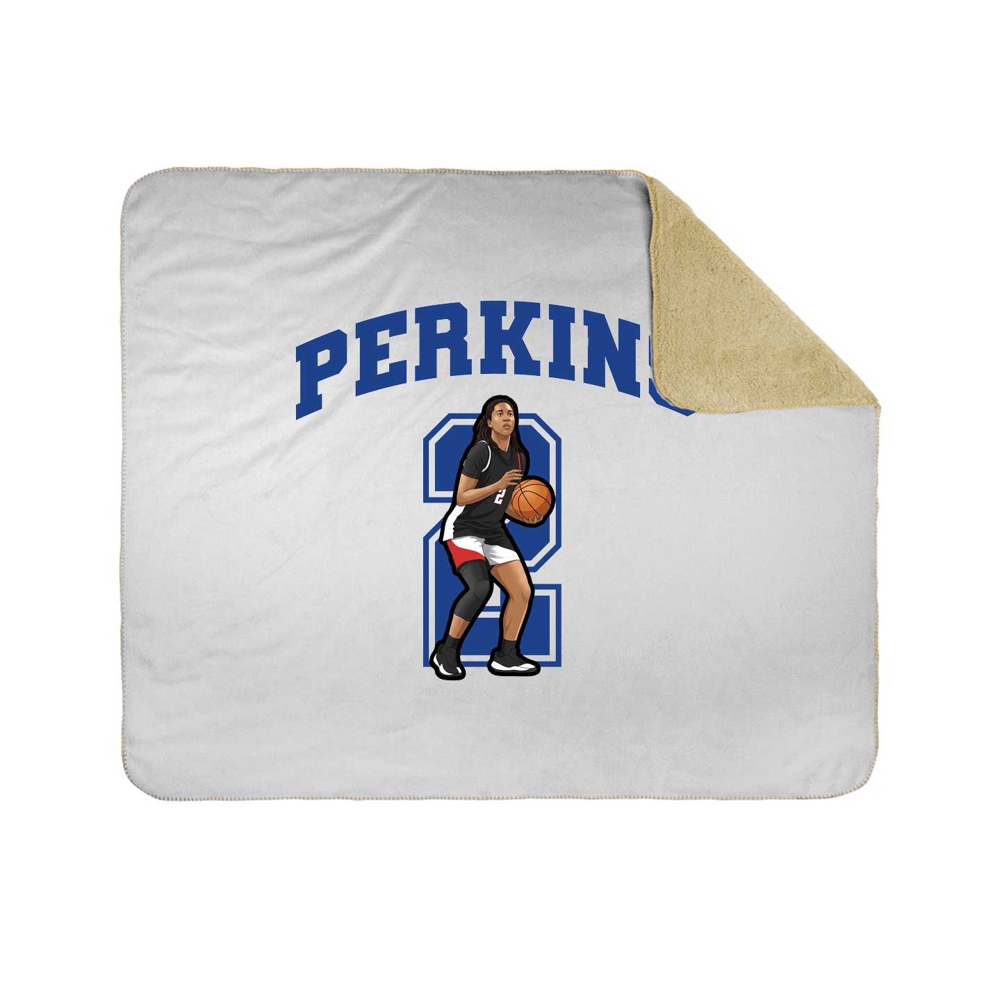 Throw Blanket — Number in White