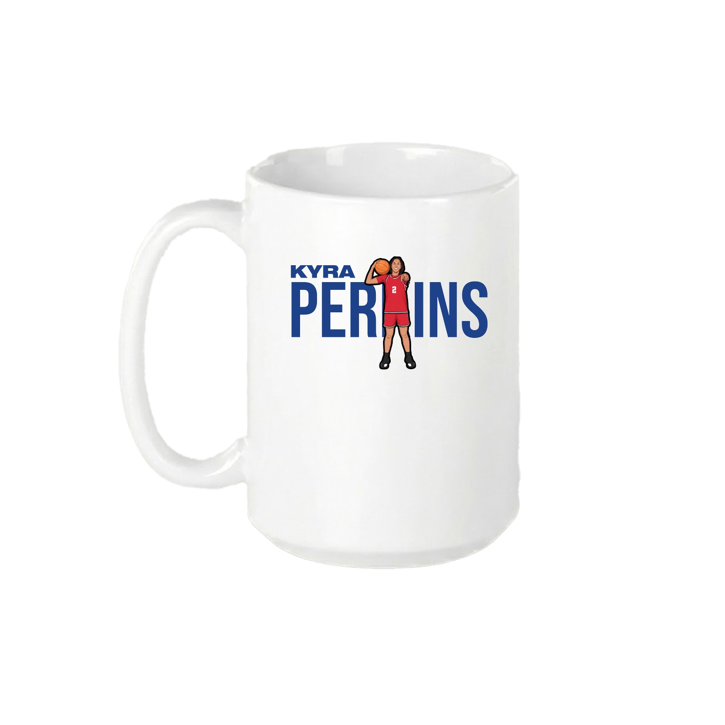 15oz Coffee Mug — Player Name in White