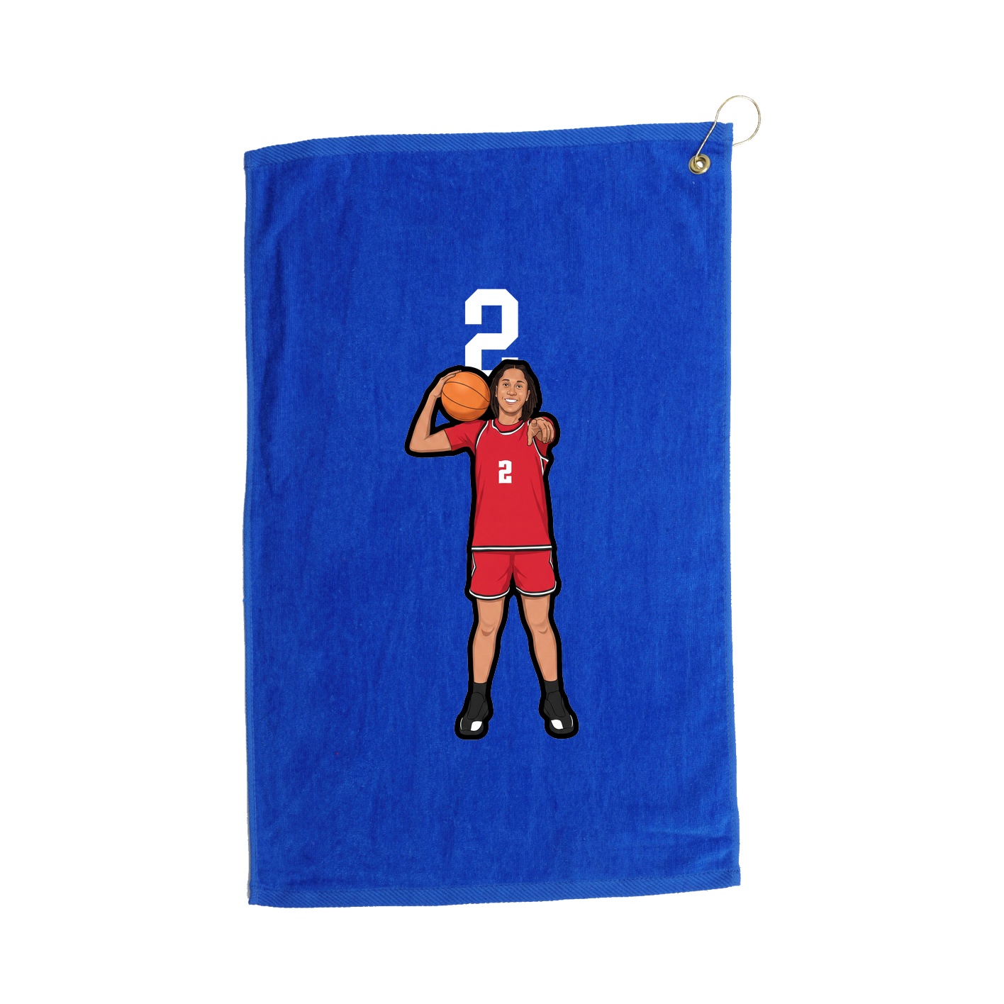 Golf Towel — Number Top in Royal