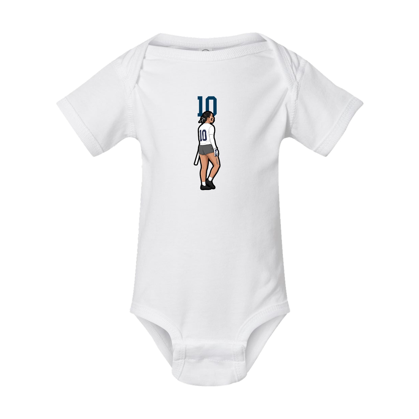 Baby Onesie — Number Top in White
