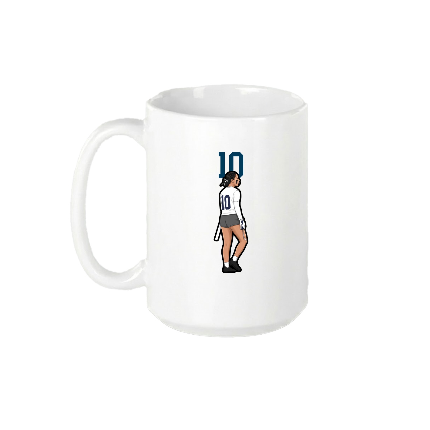 15oz Coffee Mug — Number Top in White