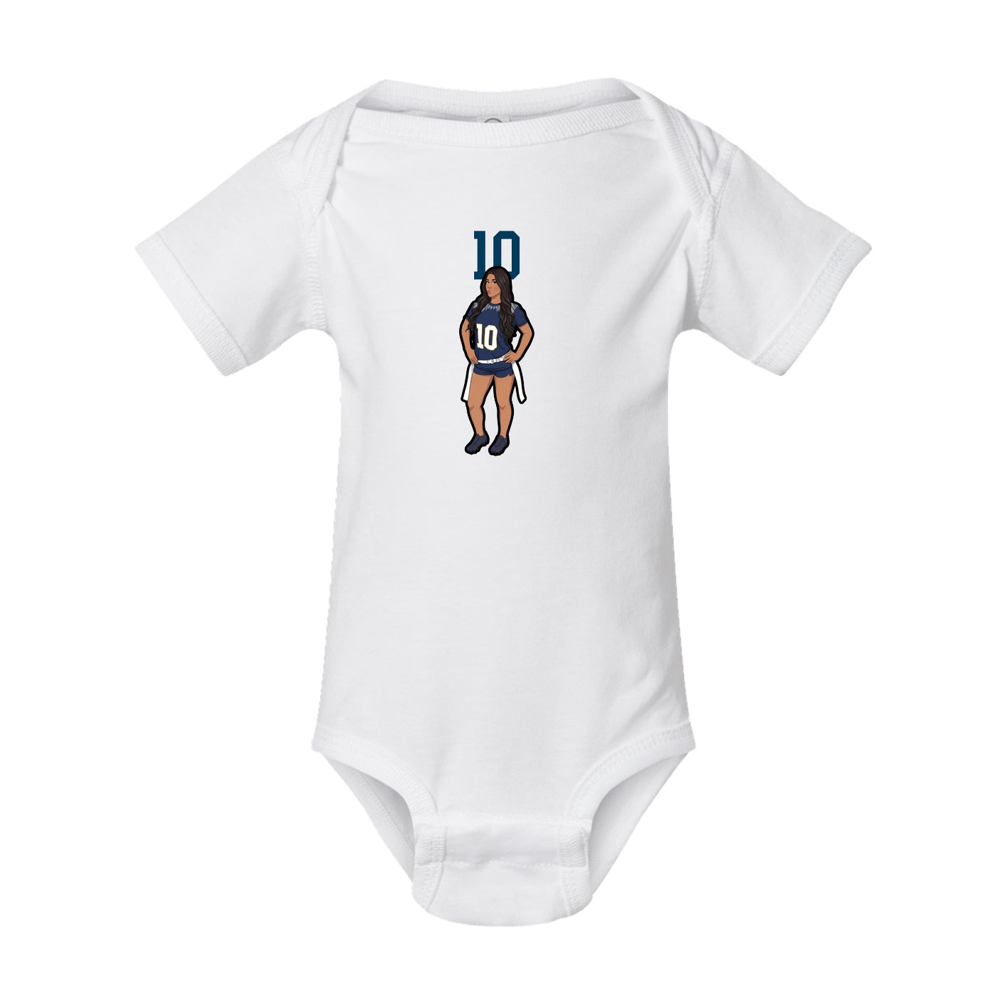 Baby Onesie — Number Top in White