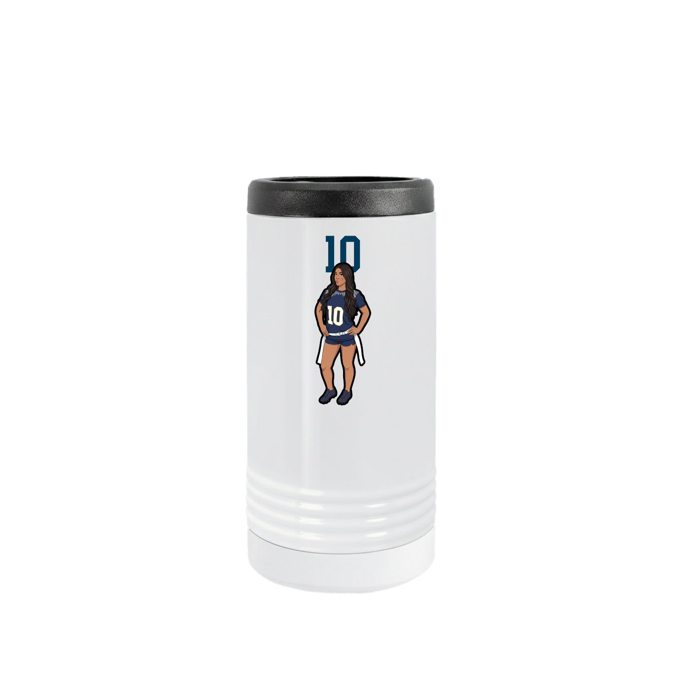 Slim Beverage Holder — Number Top in White