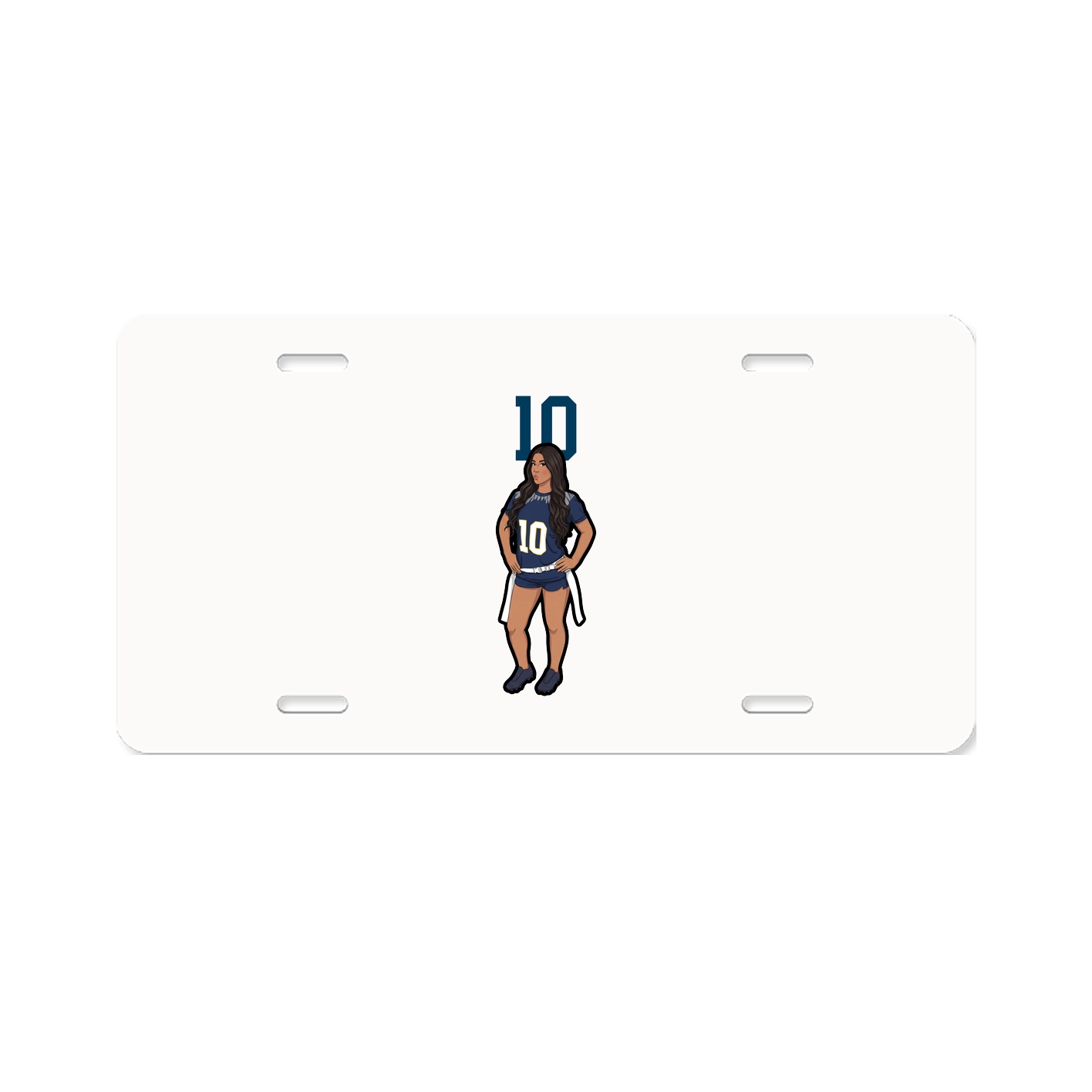 License Plate — Number Top in Classic