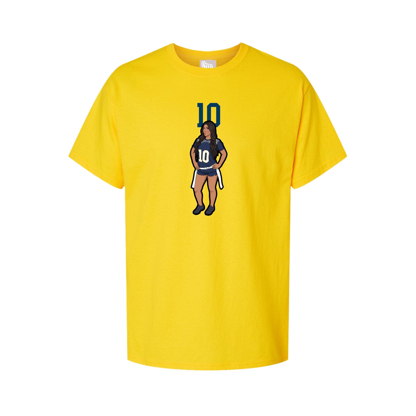 Youth Tee — Number Top in Gold