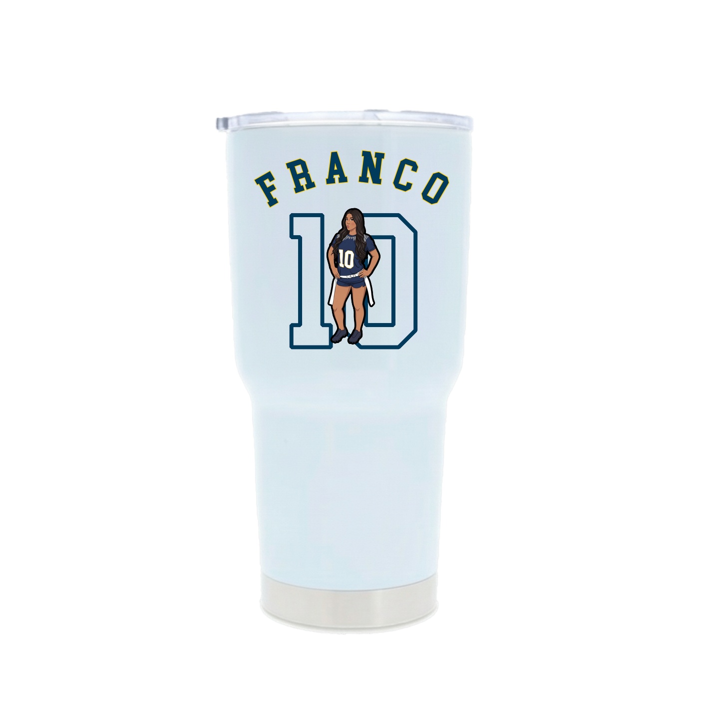 30oz Stainless Steel Tumbler — Shirsey Arch in White
