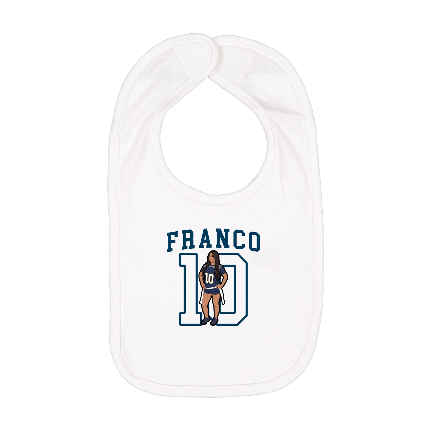 Infant Bib — Shirsey in White