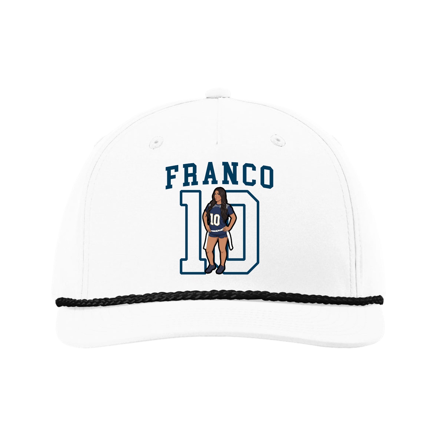 Five-Panel Classic Rope Cap — Shirsey in White
