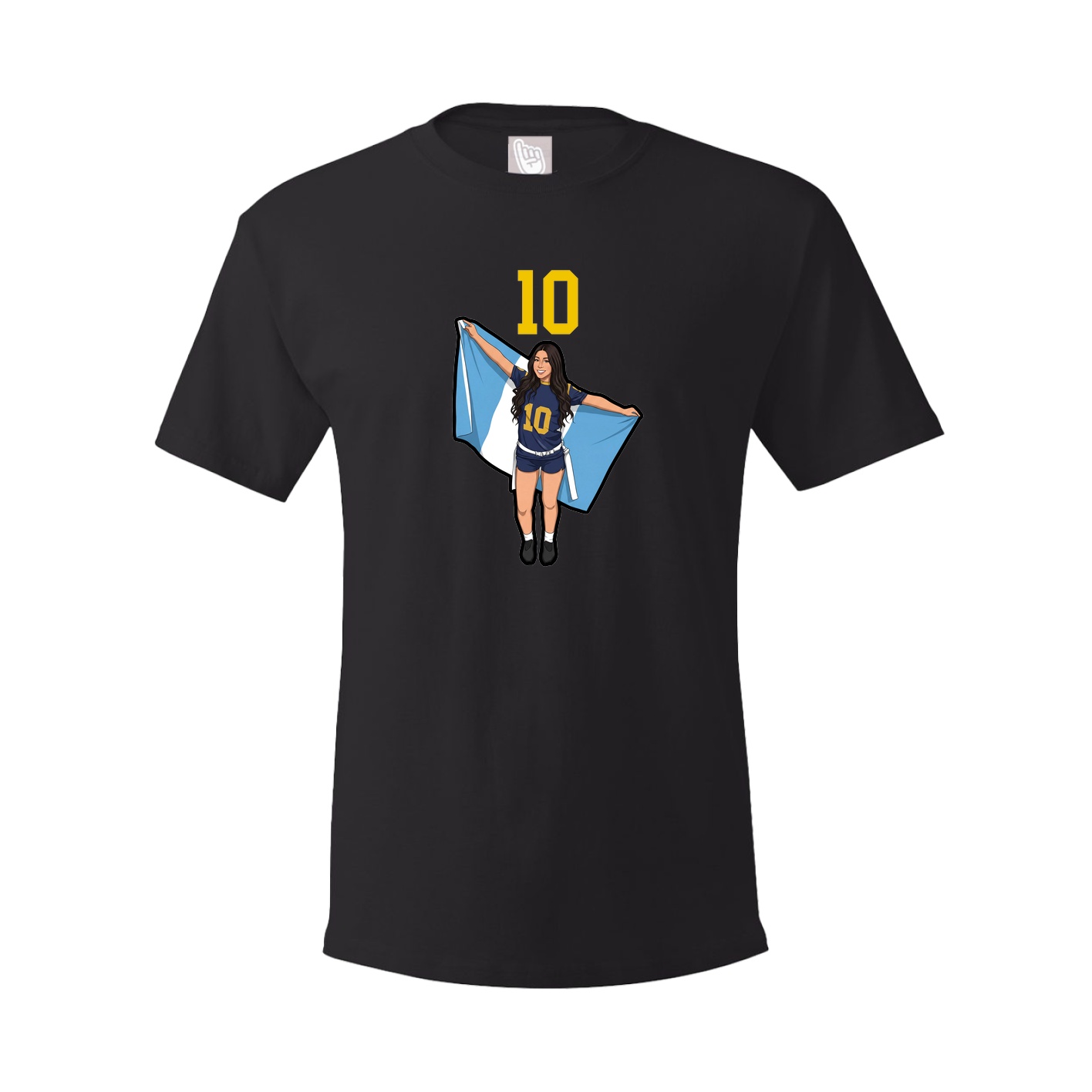Youth Tee — Number Top in Black