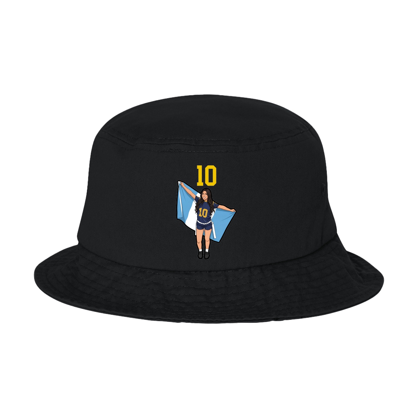Bucket Cap — Number Top in Black