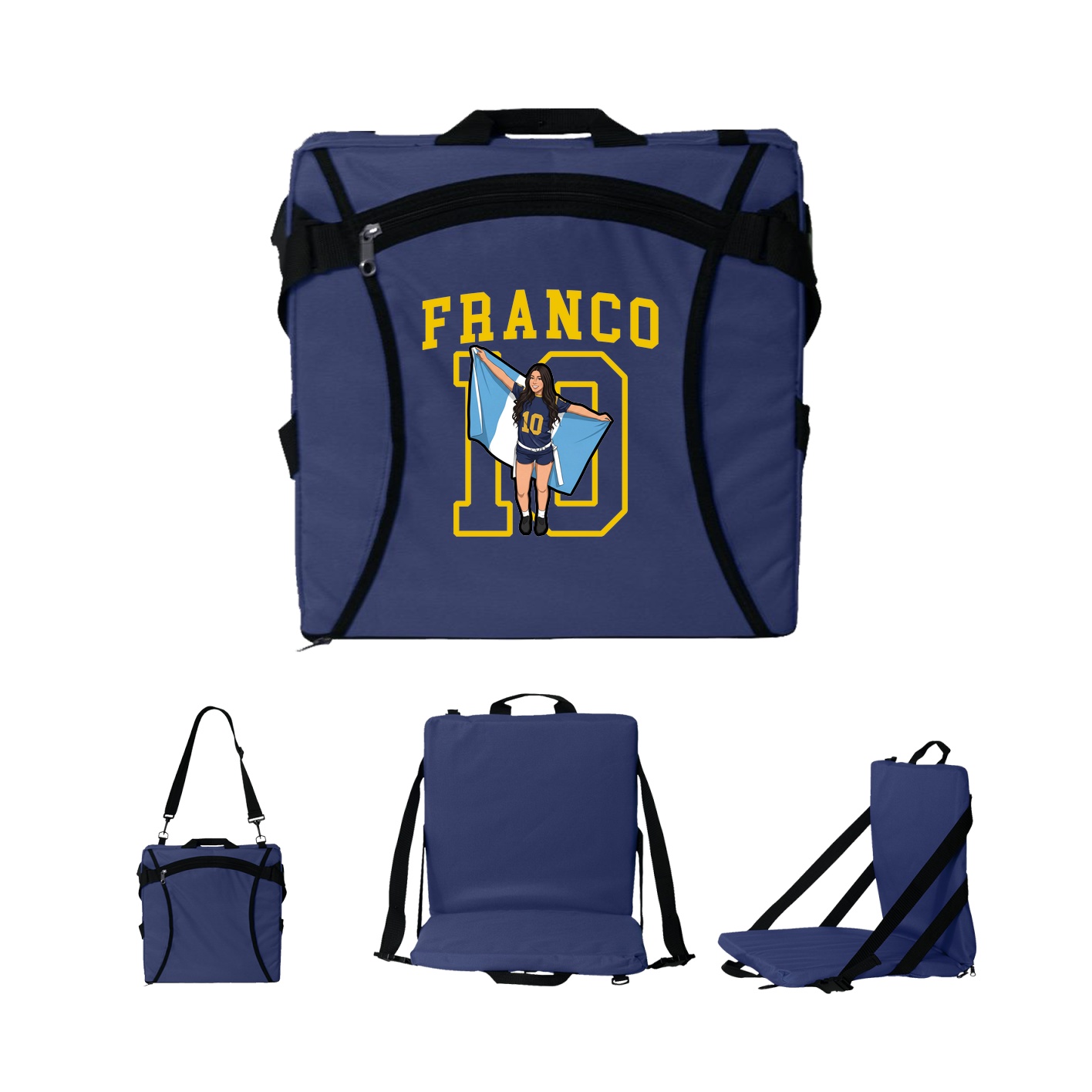 Folding Stadium Seat — Shirsey in Navy