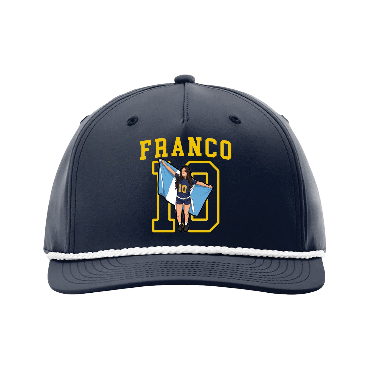 Five-Panel Classic Rope Cap — Shirsey in Navy