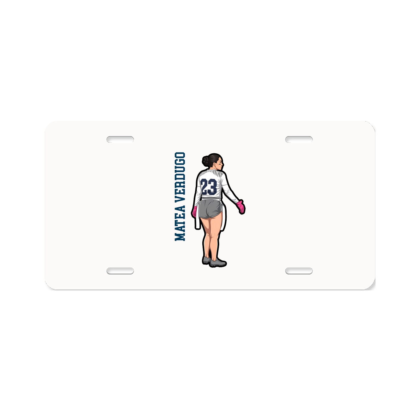License Plate — Name Vertical in Classic