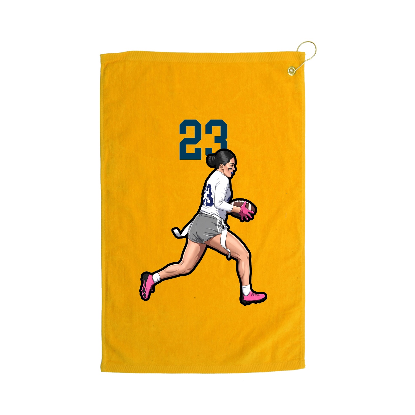 Golf Towel — Number Top in Gold