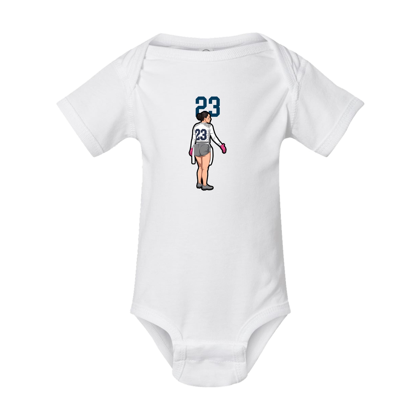 Baby Onesie — Number Top in White