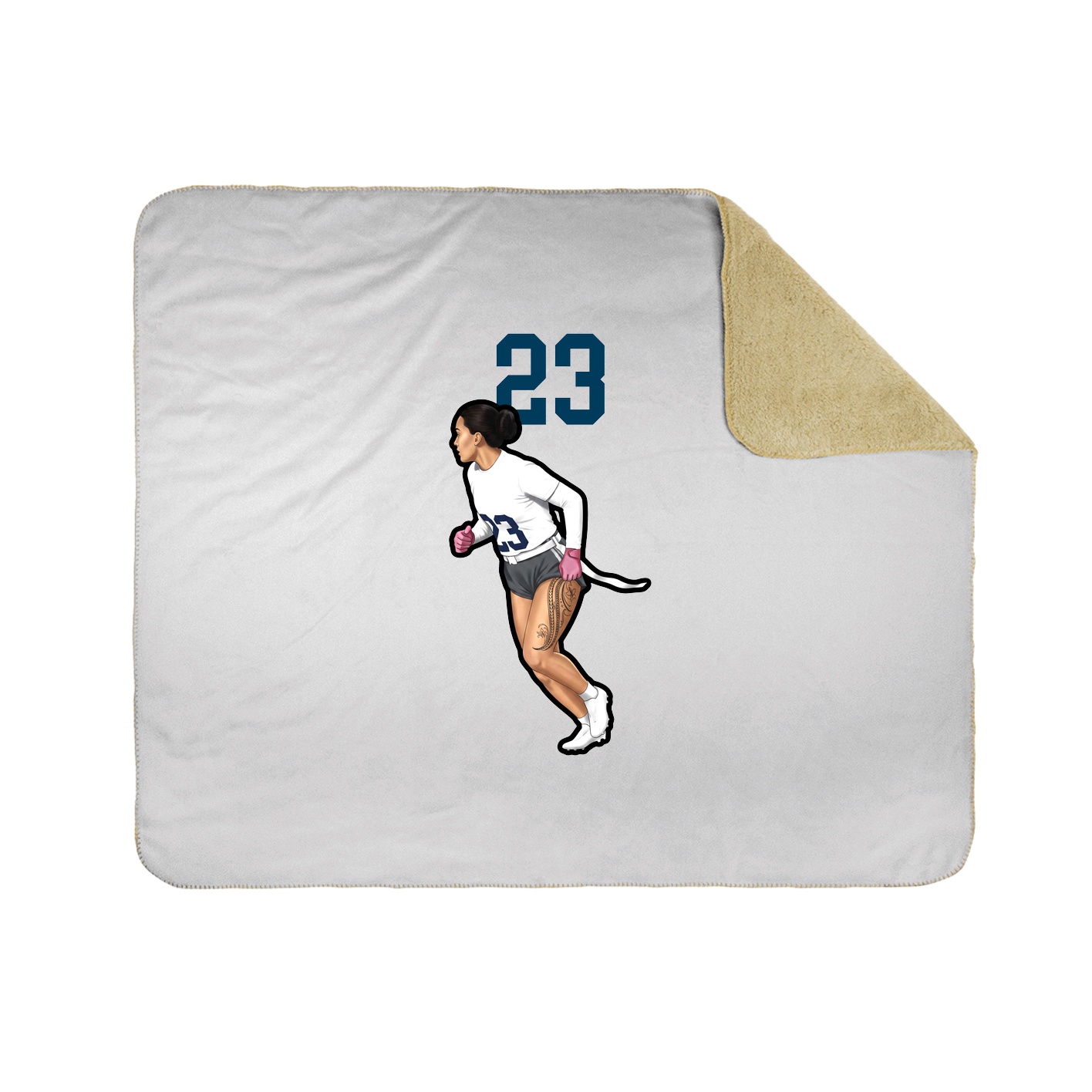 Throw Blanket — Number Top in White