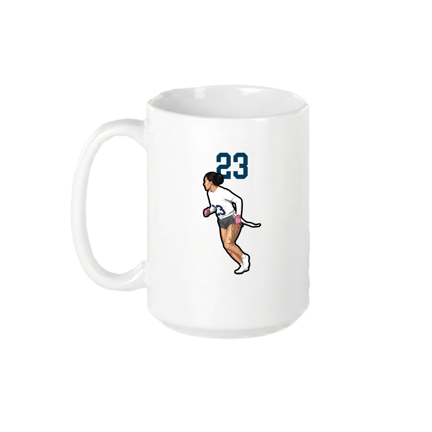 15oz Coffee Mug — Number Top in White