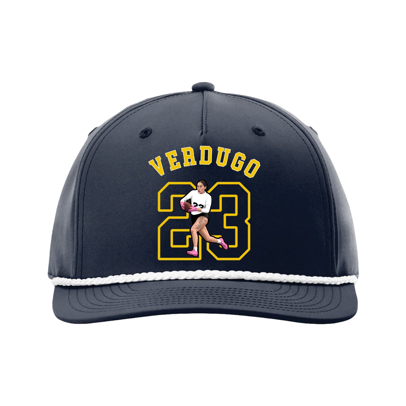 Five-Panel Classic Rope Cap — Shirsey Arch in Navy