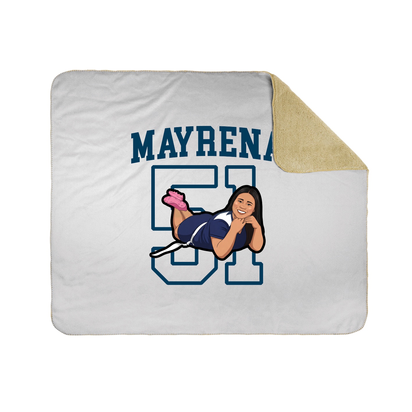 Throw Blanket — Shirsey in White