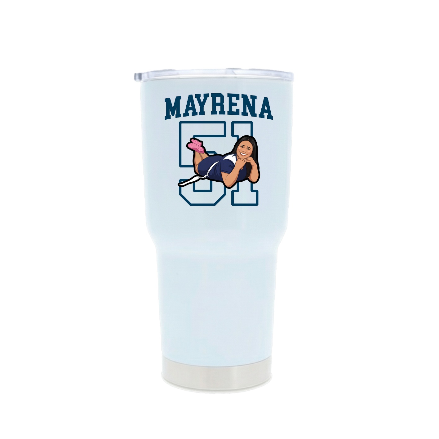 30oz Stainless Steel Tumbler — Shirsey in White