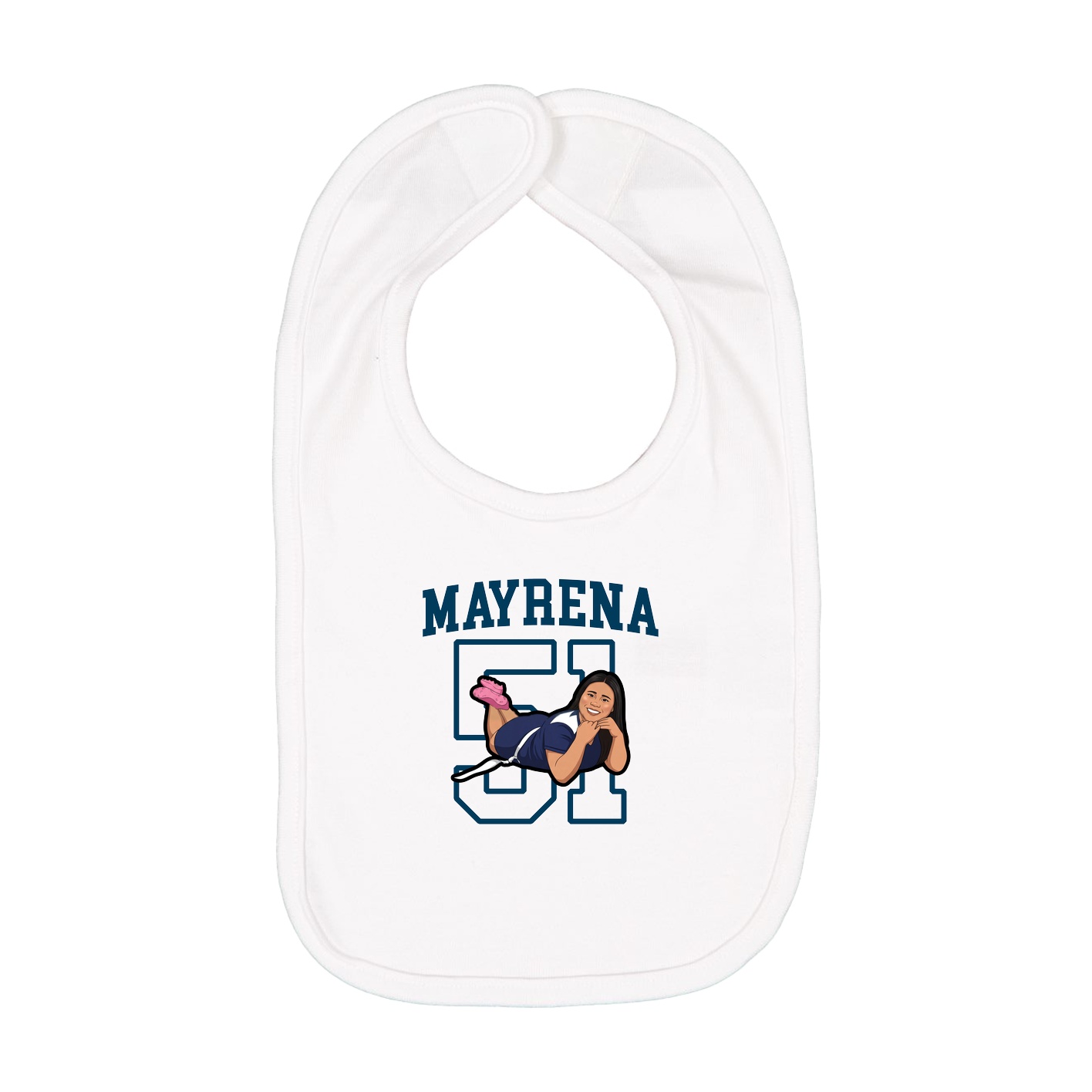 Infant Bib — Shirsey in White