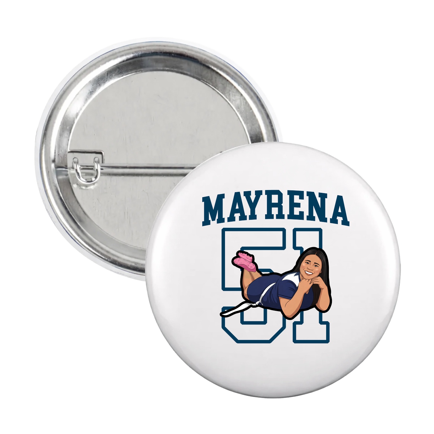 Game Day Button — Shirsey in White