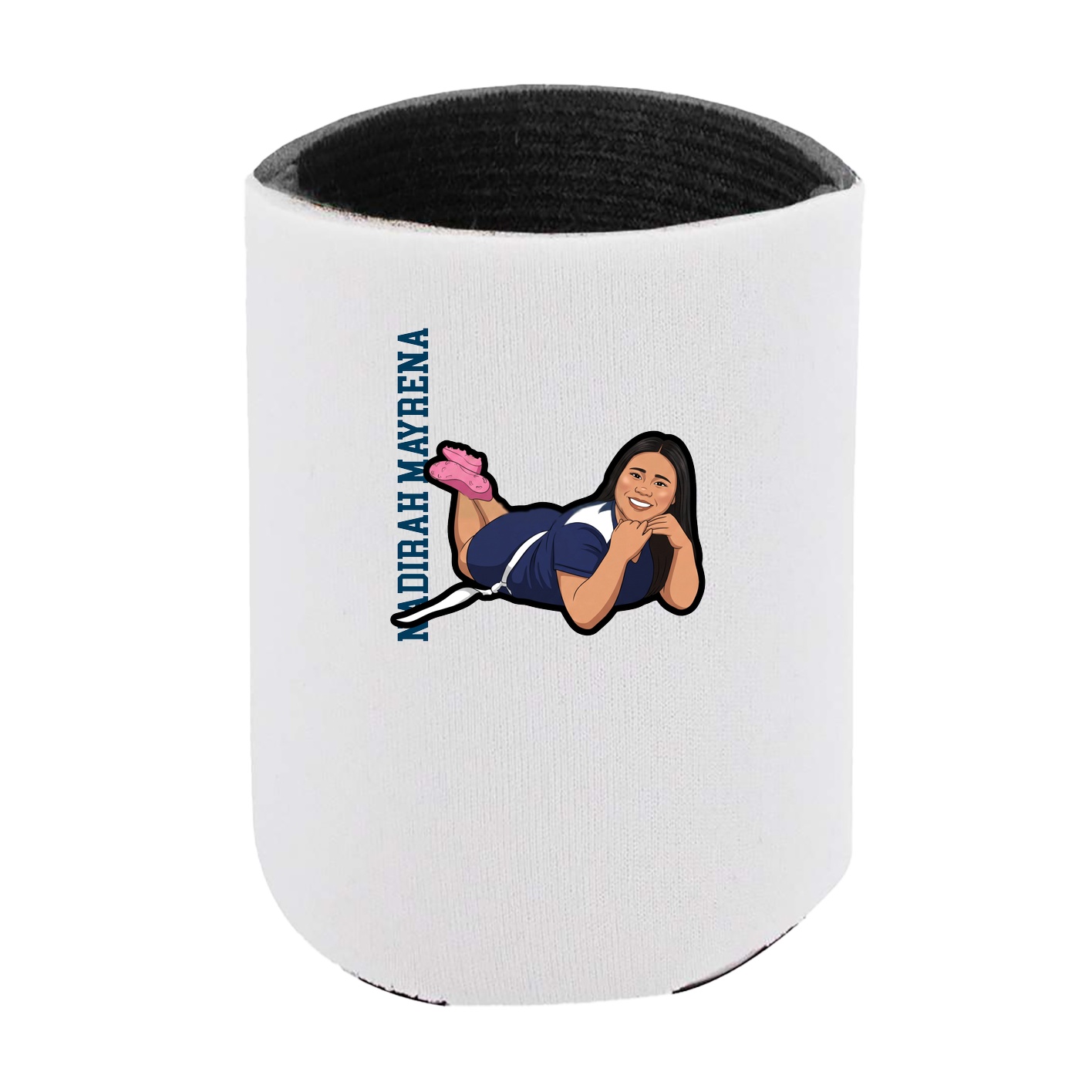 Can Holder — Name Vertical in White