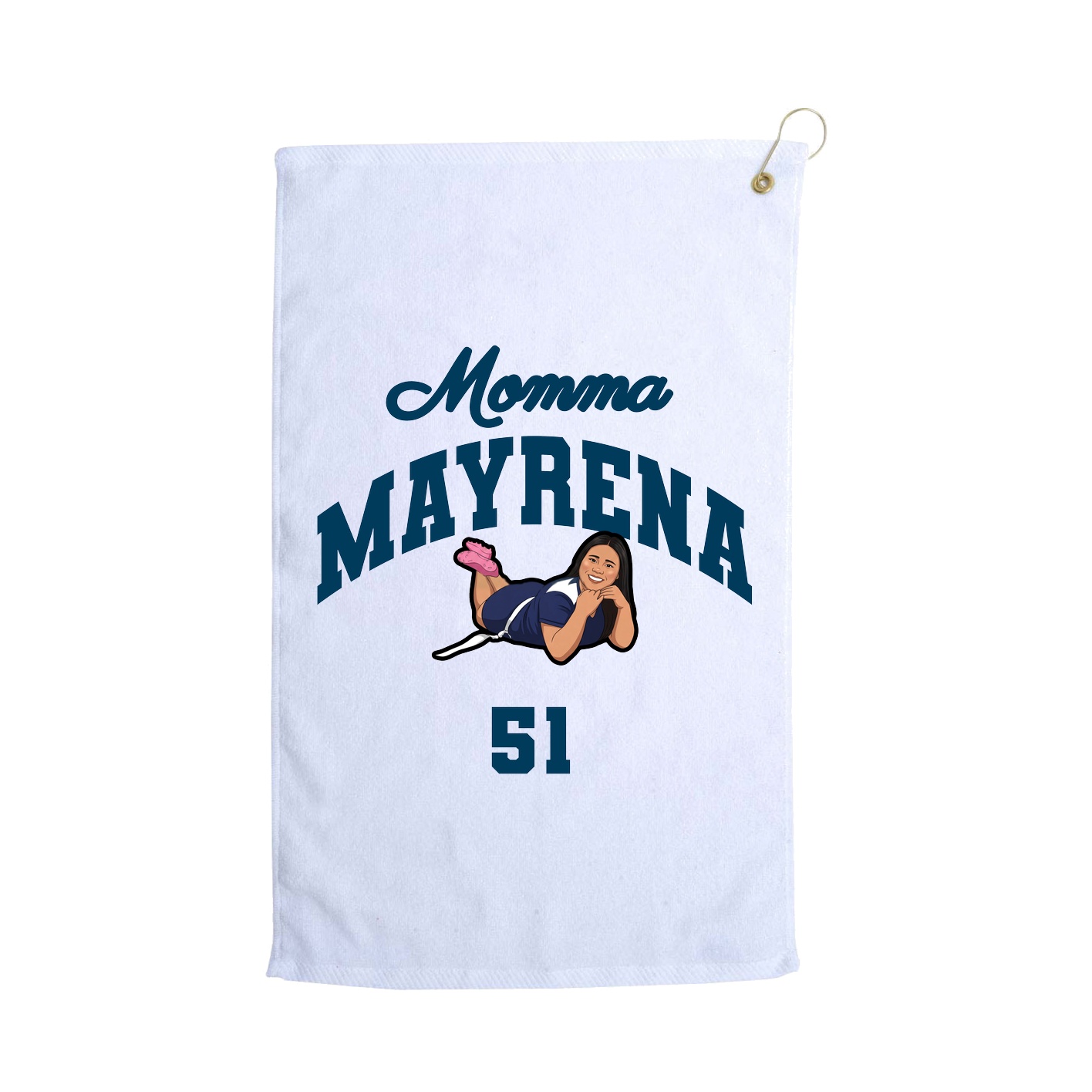 Golf Towel — Mothers Day Arch in White