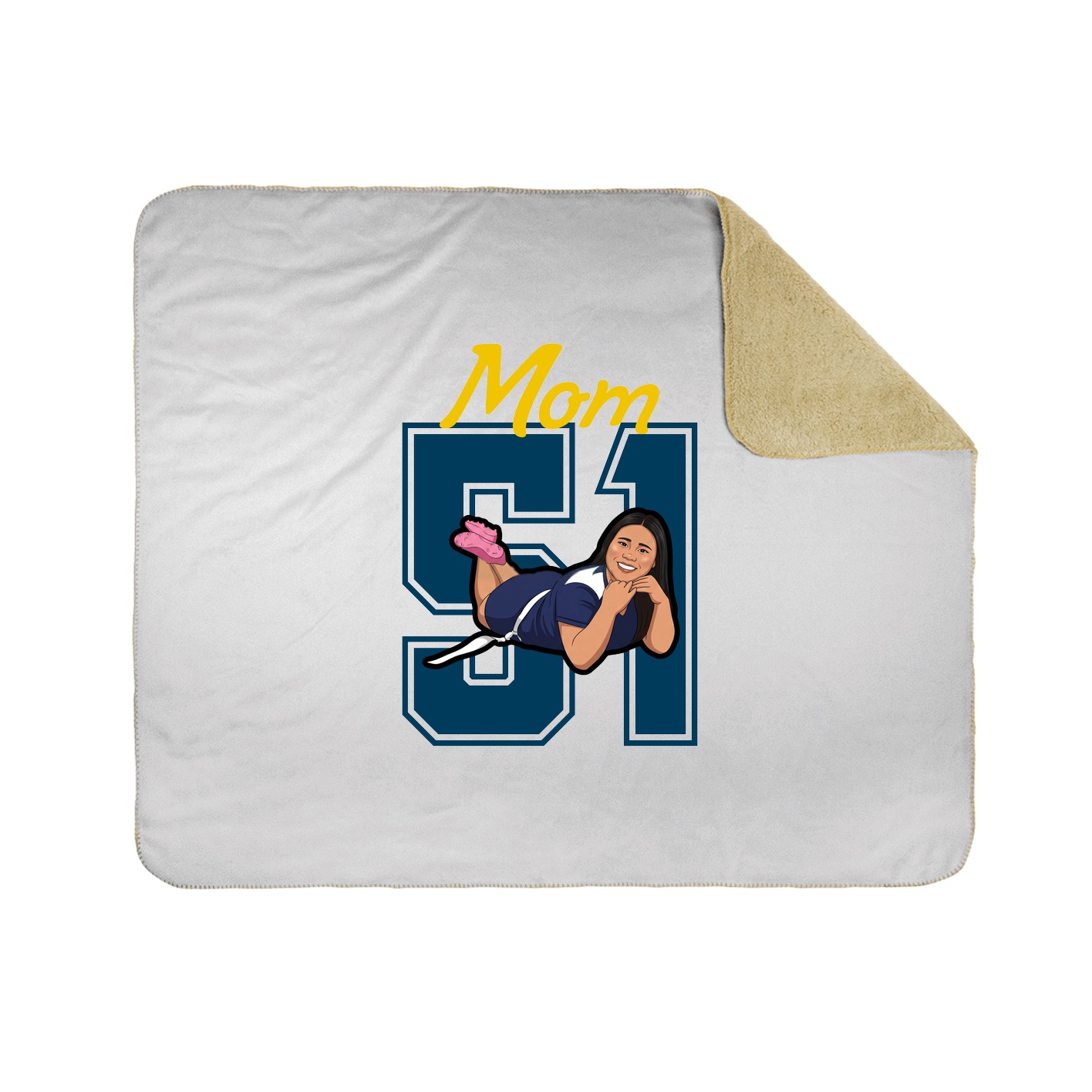 Throw Blanket — Mothers Day Shirsey in White