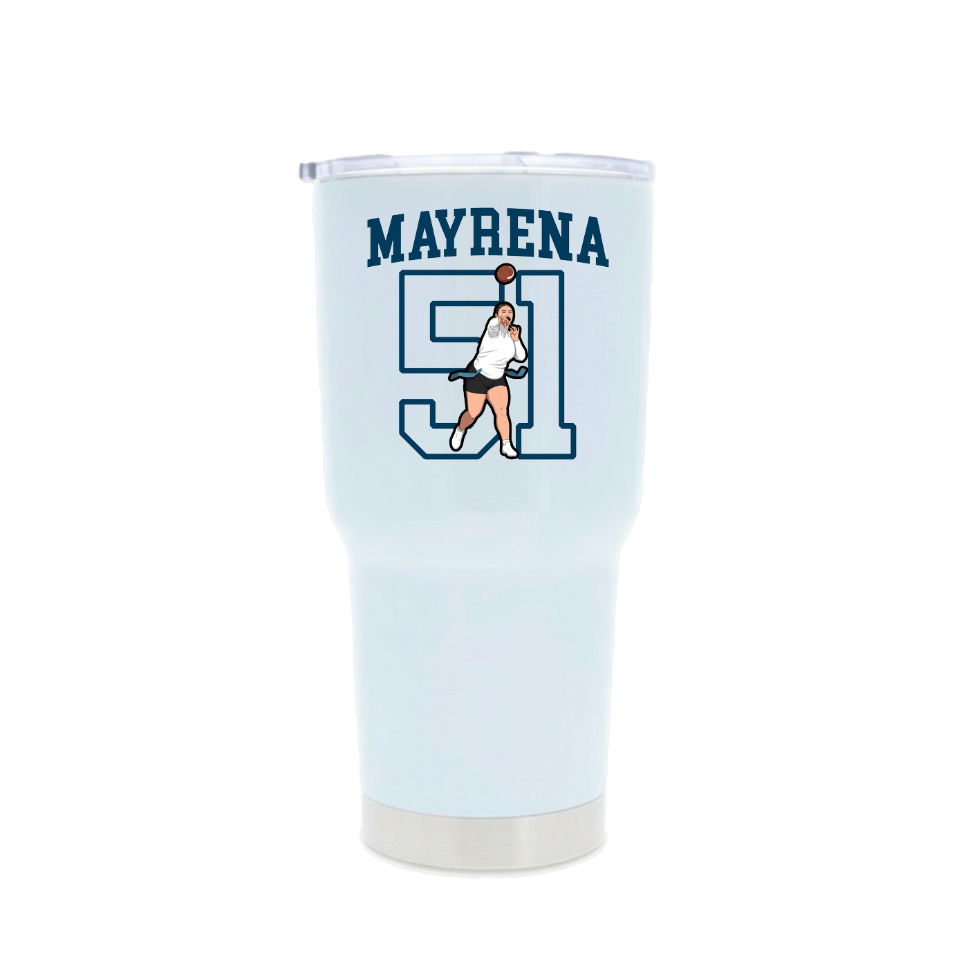 30oz Stainless Steel Tumbler — Shirsey in White