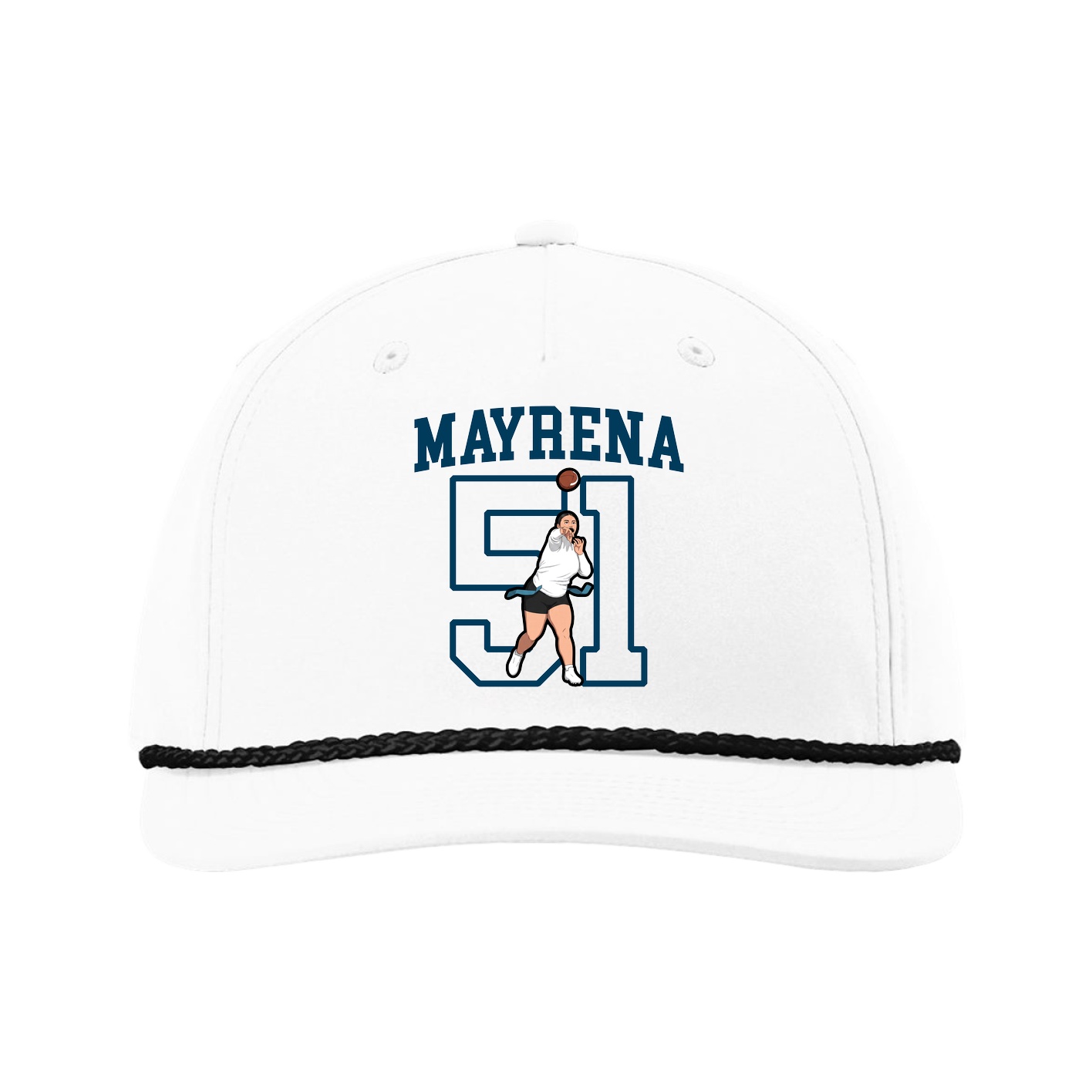 Five-Panel Classic Rope Cap — Shirsey in White