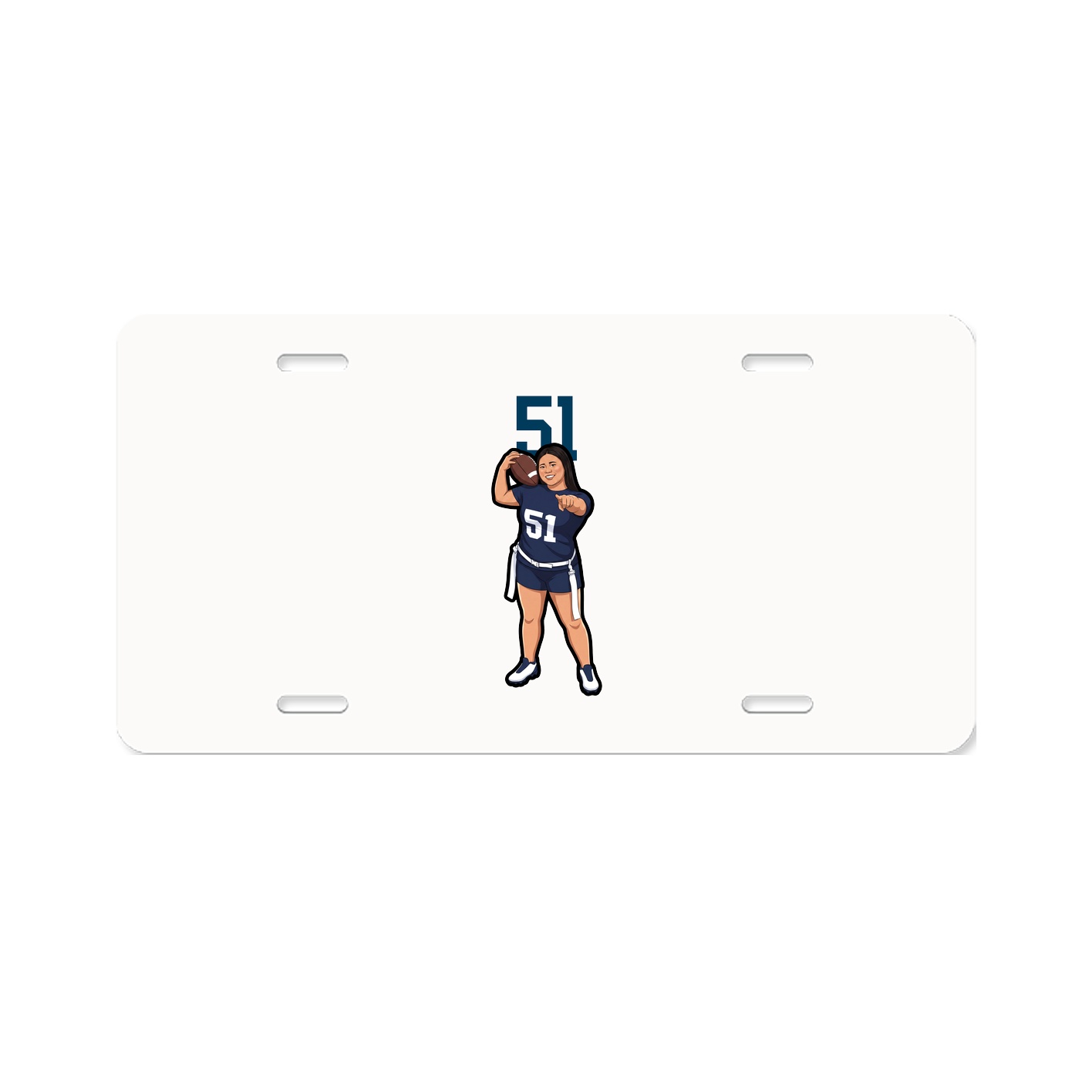 License Plate — Number Top in Classic