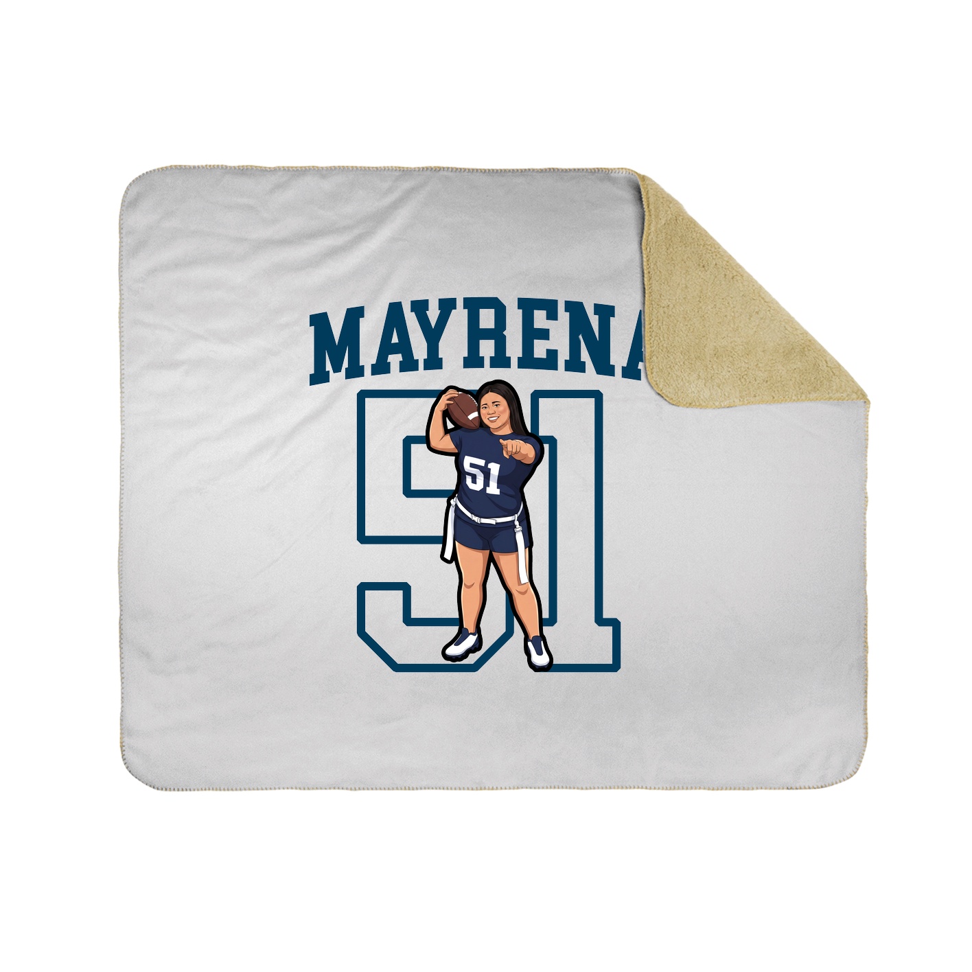Throw Blanket — Shirsey in White