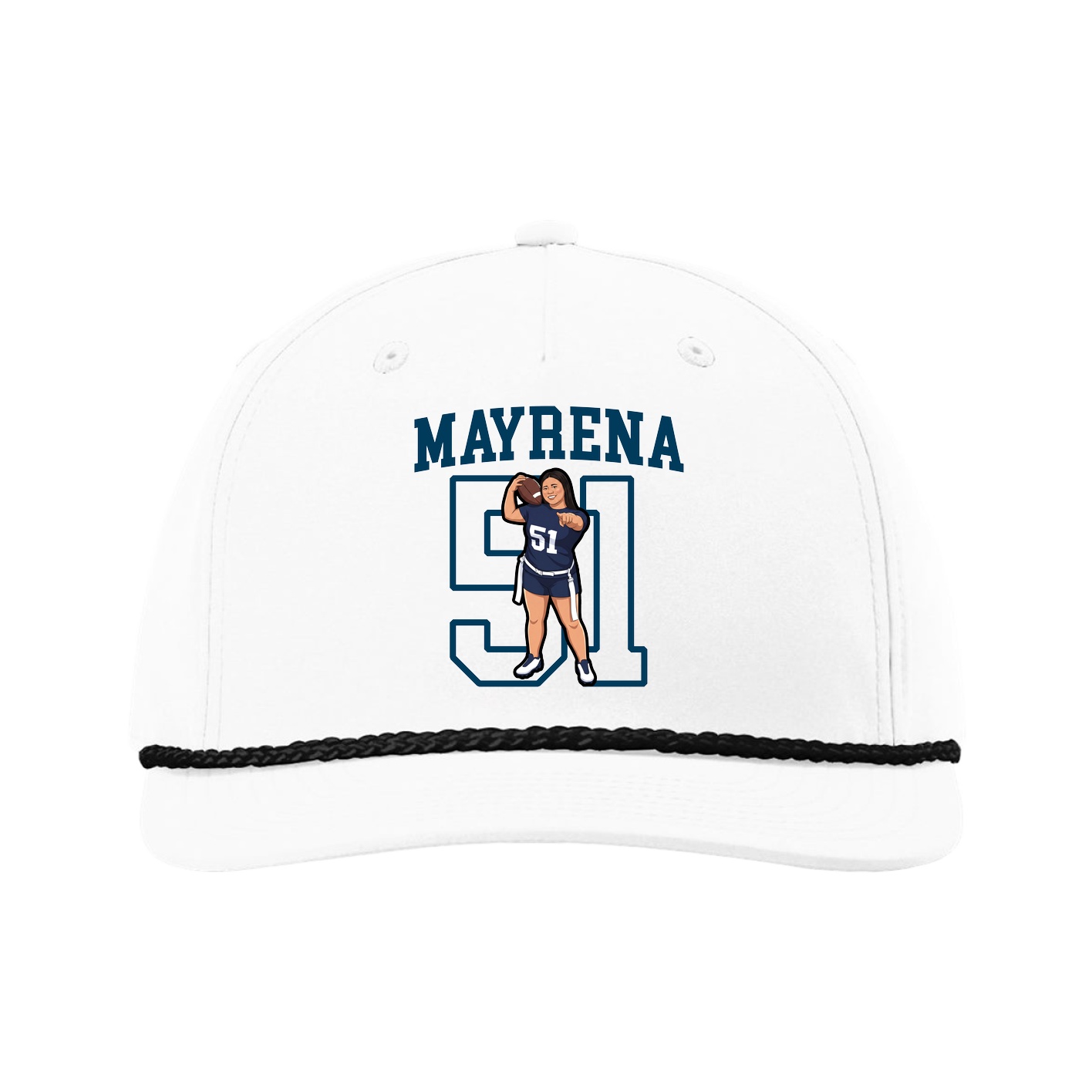 Five-Panel Classic Rope Cap — Shirsey in White