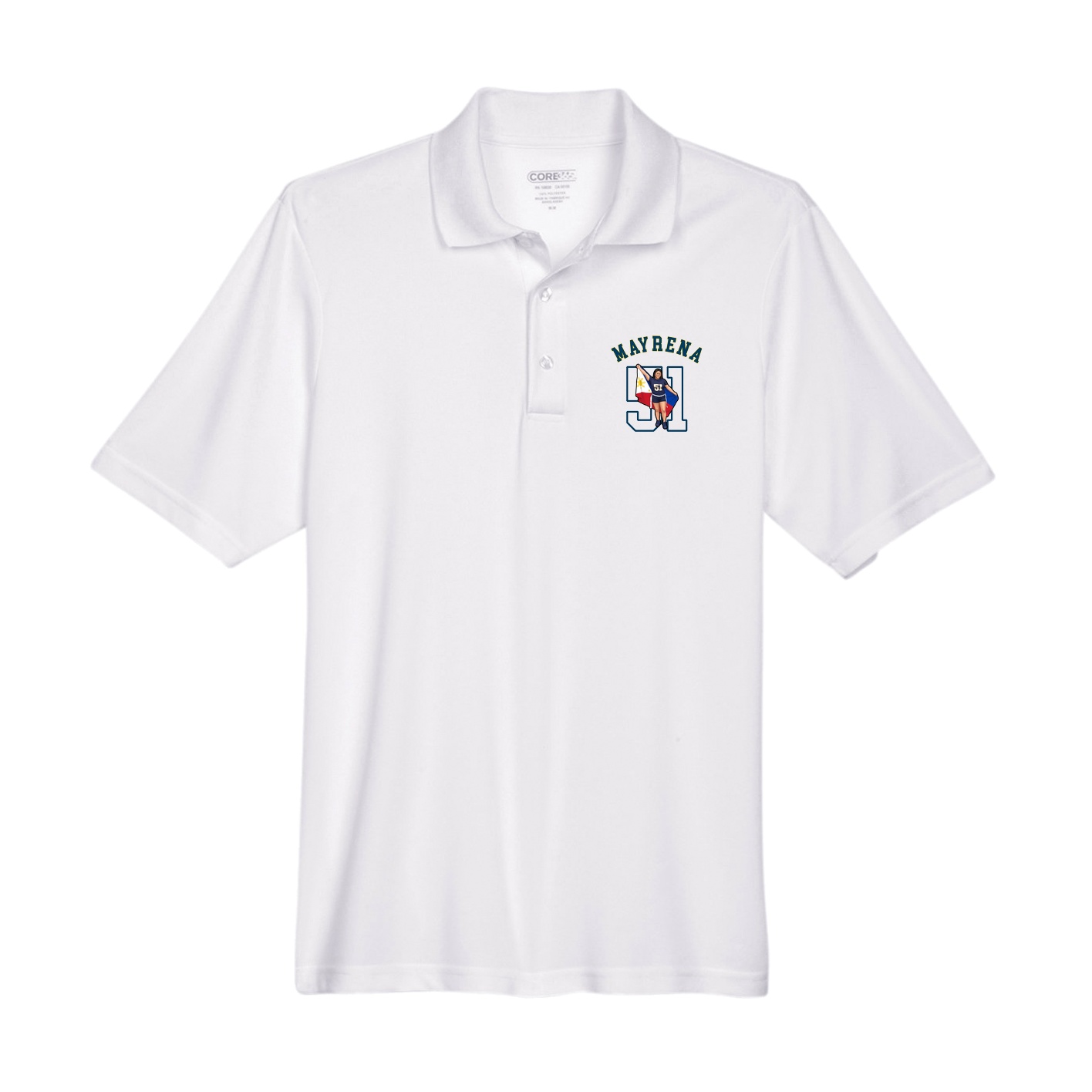 Performance Polo — Shirsey Arch in White